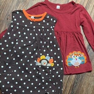 Carter's Brown and Orange Polka Dot Dress